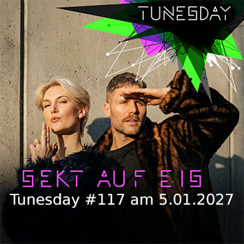 Auf dem Foto ist das DJ Duo Sekt auf Eis zu sehen.