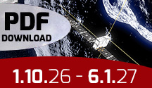 Der Button weist auf den Download des PDF hin und zeigt den Mond und in die Erde im Anschnitt.