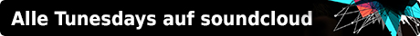 Schwarzer Button mit Grafik Tunesday und dem Text: "Alle Tundesdays auf soundcloud"   
