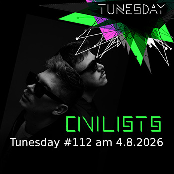 Das Gesicht v. Philipp Werner ist zu sehen sowie die grafische Gestaltung des Tunesday