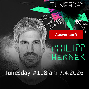Das Gesicht v. Philipp Werner ist zu sehen und die grafische Gestaltung des Tunesday